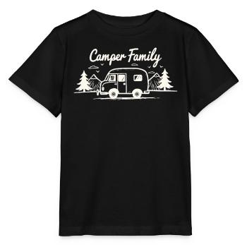 Famille de campeurs Idylle naturelle - T-shirt bio MINI CREATOR Stanley/Stella Enfant - noir - Devant - Mikhail (115cm)