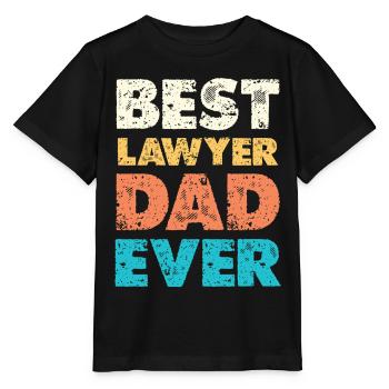 Best Lawyer Dad Ever - Stanley/Stella Kinder T-Shirt MINI CREATOR  - Schwarz - Vorne - Mikhail (115cm)
