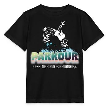 Parkour-Leben jenseits von Grenzen - Stanley/Stella Kinder T-Shirt MINI CREATOR  - Schwarz - Vorne - Mikhail (115cm)