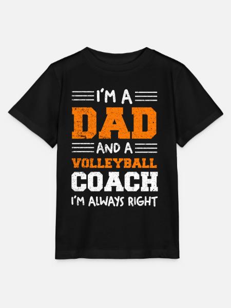 Ich bin Vater und Volleyballcoach - Stanley/Stella Kinder T-Shirt MINI CREATOR  - Schwarz