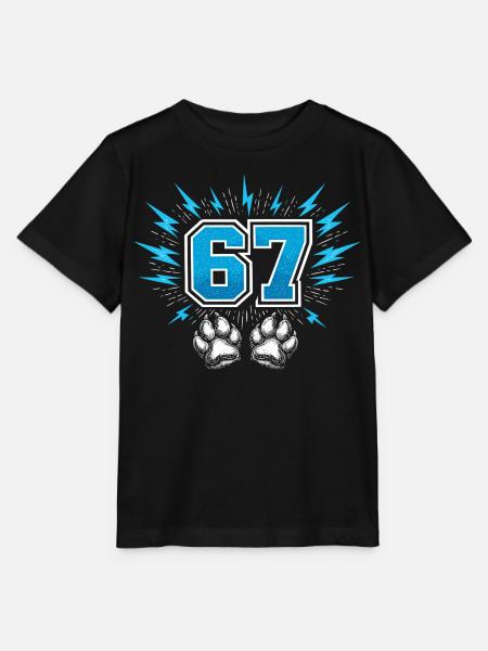 67 Six Seven Meme Lustig | Hundepfote - Stanley/Stella T-shirt MINI CREATOR til børn - sort