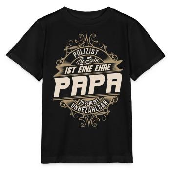 Policeman Dad - Stanley/Stella MINI CREATOR Kids’ T-Shirt - black - Front - Mikhail (115cm)