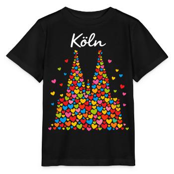 Cadeau de confettis Alaaf du Carnaval de Cologne - T-shirt bio MINI CREATOR Stanley/Stella Enfant - noir - Devant - Mikhail (115cm)