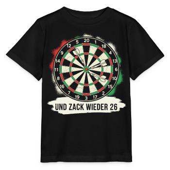 Dart Zack again 26 darts funny saying gift - Stanley/Stella MINI CREATOR Kids’ T-Shirt - black - Front - Mikhail (115cm)