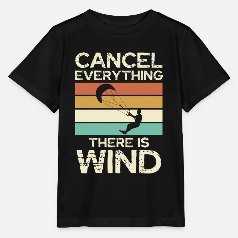 Cancel Everything There Is Wind - Stanley/Stella Kinder T-Shirt MINI CREATOR  - Schwarz