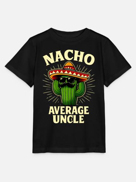 Kein Durchschnitts Onkel Nacho Average Uncle - Stanley/Stella Kinder T-Shirt MINI CREATOR - Schwarz
