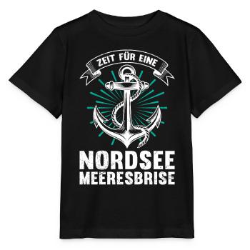 Büsum TIME FOR A NORTH SEA SEA BREEZE Funny - Stanley/Stella MINI CREATOR Kids’ T-Shirt - black - Front - Mikhail (115cm)