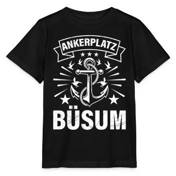 North Sea Wadden Sea ANCHORAGE BÜSUM Funny - Stanley/Stella MINI CREATOR Kids’ T-Shirt - black - Front - Mikhail (115cm)