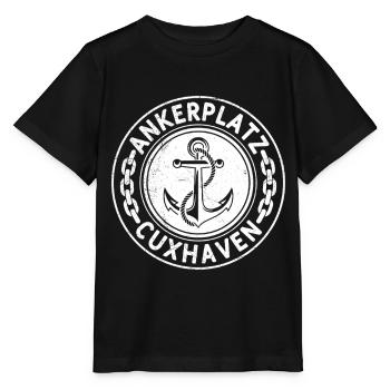 Vacances en mer du Nord à CUXHAVEN ANCHORAGE Plaisir - T-shirt bio MINI CREATOR Stanley/Stella Enfant - noir - Devant - Mikhail (115cm)