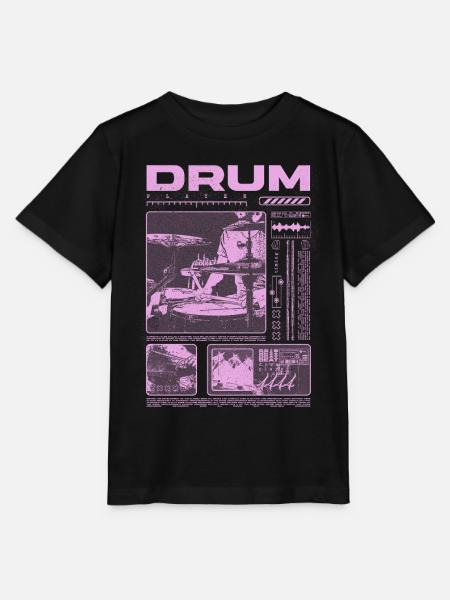 Rock Drummer Drum Player Streetwear - Stanley/Stella MINI CREATOR Kids’ T-Shirt - black