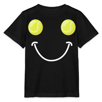 Visage Heureux du Tennis - T-shirt bio MINI CREATOR Stanley/Stella Enfant - noir - Devant - Mikhail (115cm)