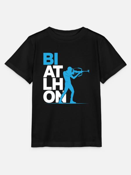 Biathlon Biathlet - Stanley/Stella Kinder T-Shirt MINI CREATOR  - Schwarz