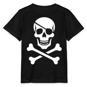 Conception croisée crâne et os - T-shirt bio MINI CREATOR Stanley/Stella Enfant - noir - Devant - Mikhail (115cm)