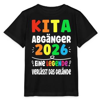 La légende de Kita Graduate 2026 quitte le site - T-shirt bio MINI CREATOR Stanley/Stella Enfant - noir - Devant - Mikhail (115cm)