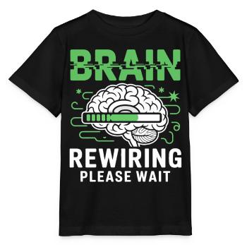 Gehirn-Neustart Bitte Warten - Stanley/Stella Kinder T-Shirt MINI CREATOR  - Schwarz - Vorne - Mikhail (115cm)