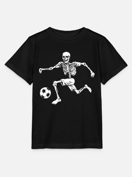 Lustiges Skelett Fussball Fußballer - Stanley/Stella Kinder T-Shirt MINI CREATOR  - Schwarz
