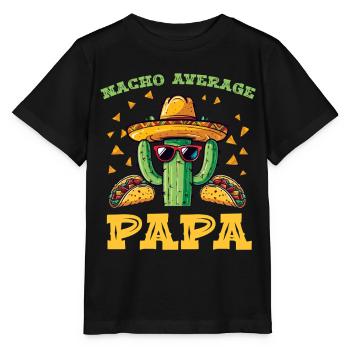 Cactus Papa Fiesta - T-shirt bio MINI CREATOR Stanley/Stella Enfant - noir - Devant - Mikhail (115cm)