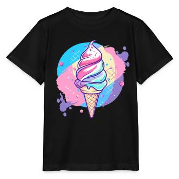 Eiscreme - Stanley/Stella Kinder T-Shirt MINI CREATOR  - Schwarz - Vorne - Mikhail (115cm)