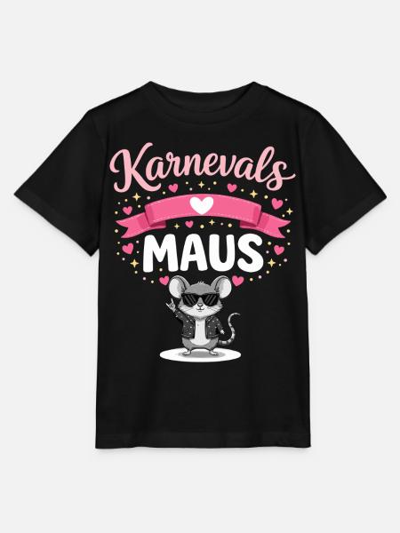 Karnevalsmaus Köln Damen Pink Alaaf Fasching - Stanley/Stella Kinder T-Shirt MINI CREATOR - Schwarz