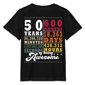 50 Jahre Fünfundvierzigster Geburtstag - Stanley/Stella Kinder T-Shirt MINI CREATOR  - Schwarz - Vorne - Mikhail (115cm)
