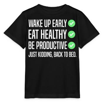 Funny New Year's Resolution - Stanley/Stella MINI CREATOR Kids’ T-Shirt - black - Front - Mikhail (115cm)