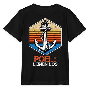Marin POEL LINES Los Poel Souvenier Drôle - T-shirt bio MINI CREATOR Stanley/Stella Enfant - noir - Devant - Mikhail (115cm)