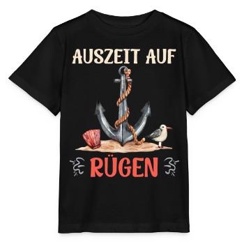 Island of Rügen TIME OUT ON RÜGEN Holiday Fun - Stanley/Stella MINI CREATOR Kids’ T-Shirt - black - Front - Mikhail (115cm)