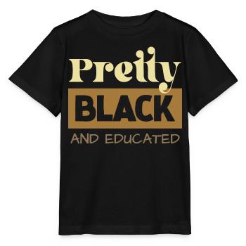 Pretty Black & Educated Tee - T-shirt bio MINI CREATOR Stanley/Stella Enfant - noir - Devant - Mikhail (115cm)