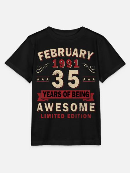 Februar 1991 - Geschenk Februar 1991 - Stanley/Stella Kinder T-Shirt MINI CREATOR  - Schwarz