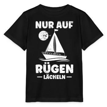 Island of Rügen ONLY ON RÜGEN SMILE Sailor Funny - Stanley/Stella MINI CREATOR Kids’ T-Shirt - black - Front - Mikhail (115cm)