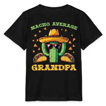 Cactus Macho Grandpa Taco Sombrero - T-shirt bio MINI CREATOR Stanley/Stella Enfant - noir - Devant - Mikhail (115cm)