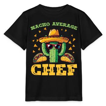 Cactus Taco Macho Fiesta - T-shirt bio MINI CREATOR Stanley/Stella Enfant - noir - Devant - Mikhail (115cm)