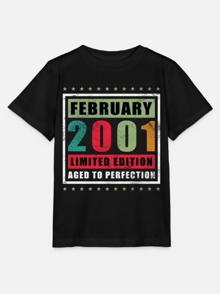 Februar 2001 Jubiläum Februar 2001 Februar - Stanley/Stella Kinder T-Shirt MINI CREATOR - Schwarz