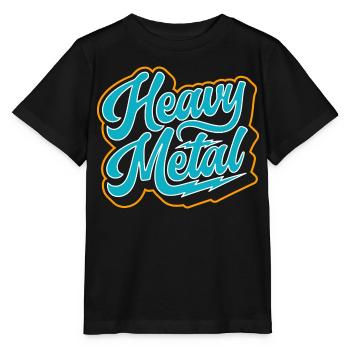 Heavy Metal Rétro Script - T-shirt bio MINI CREATOR Stanley/Stella Enfant - noir - Devant - Mikhail (115cm)
