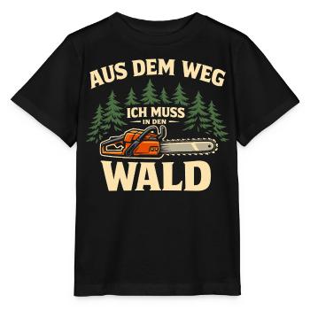 Kettensäge Motorsäge Lustig Holzfäller Geschenk - Stanley/Stella Kinder T-Shirt MINI CREATOR  - Schwarz - Vorne - Mikhail (115cm)