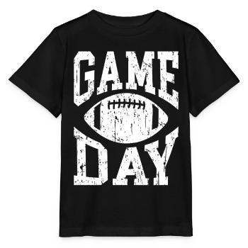 Game Day Football - Stanley/Stella MINI CREATOR Kids’ T-Shirt - black - Front - Mikhail (115cm)