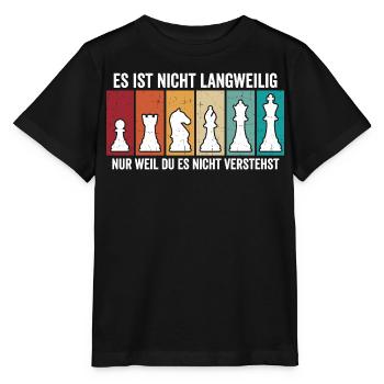 Retro Chess Pieces – Vintage Chess Design - Stanley/Stella MINI CREATOR Kids’ T-Shirt - black - Front - Mikhail (115cm)
