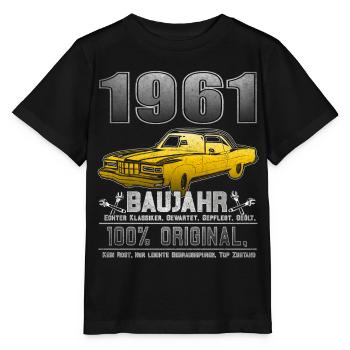 Année de naissance Année de naissance de 1961 - T-shirt bio MINI CREATOR Stanley/Stella Enfant - noir - Devant - Mikhail (115cm)