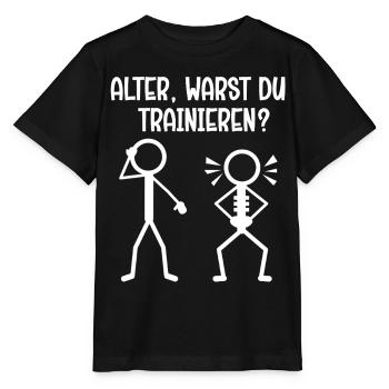 Un bonhomme allumette MEC, TU T’ENTRAÎNAIS ? Drôle - T-shirt bio MINI CREATOR Stanley/Stella Enfant - noir - Devant - Mikhail (115cm)