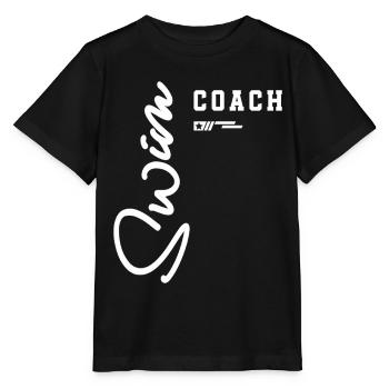 Entraîneur de natation classique au bord de la piscine pour les chefs d’équipe - T-shirt bio MINI CREATOR Stanley/Stella Enfant - noir - Devant - Mikhail (115cm)