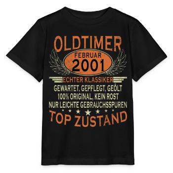 Février 2001 Jubilé février 2001 Février - T-shirt bio MINI CREATOR Stanley/Stella Enfant - noir - Devant - Mikhail (115cm)