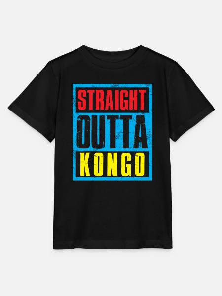 Straight outta Kongo - Stanley/Stella Kinder T-Shirt MINI CREATOR - Schwarz