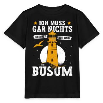 Vacances à la mer du Nord N’A PAS BESOIN D’ALLER À BÜSUM - T-shirt bio MINI CREATOR Stanley/Stella Enfant - noir - Devant - Mikhail (115cm)