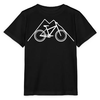 Croquis de VTT - T-shirt bio MINI CREATOR Stanley/Stella Enfant - noir - Devant - Mikhail (115cm)
