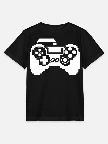 Game Controller Pixel Grafik - Stanley/Stella Kinder T-Shirt MINI CREATOR - Schwarz