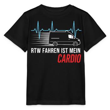 RTW Ambulanz Rettungswagen Rettungsdienst Sanität - Stanley/Stella Kinder T-Shirt MINI CREATOR  - Schwarz - Vorne - Mikhail (115cm)