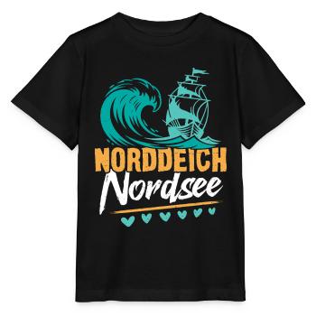 Vacances à la mer du Nord NORDDEICH OSTHOLSTEIN Fun - T-shirt bio MINI CREATOR Stanley/Stella Enfant - noir - Devant - Mikhail (115cm)