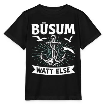 Vacances à la mer du Nord BÜSUM WATT AUTREMENT DRÔLE - T-shirt bio MINI CREATOR Stanley/Stella Enfant - noir - Devant - Mikhail (115cm)