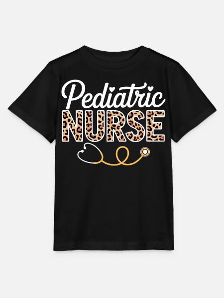 Pädiatrische Krankenschwester Leoparden - Stanley/Stella Kinder T-Shirt MINI CREATOR - Schwarz