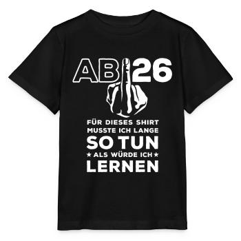 Abitur 2026 - J’ai dû étudier longtemps - T-shirt bio MINI CREATOR Stanley/Stella Enfant - noir - Devant - Mikhail (115cm)